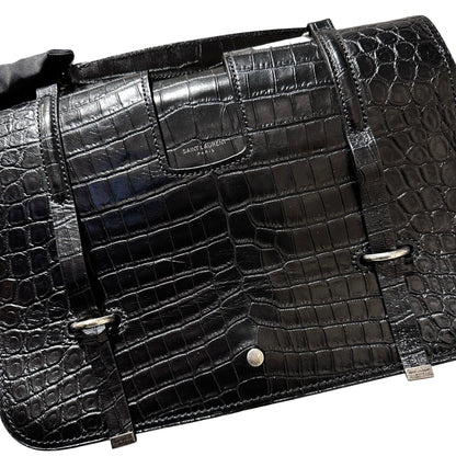 Used SAINT LAURENT Calfskin Leather Charlotte Messenger Two Way Shoulder Bag