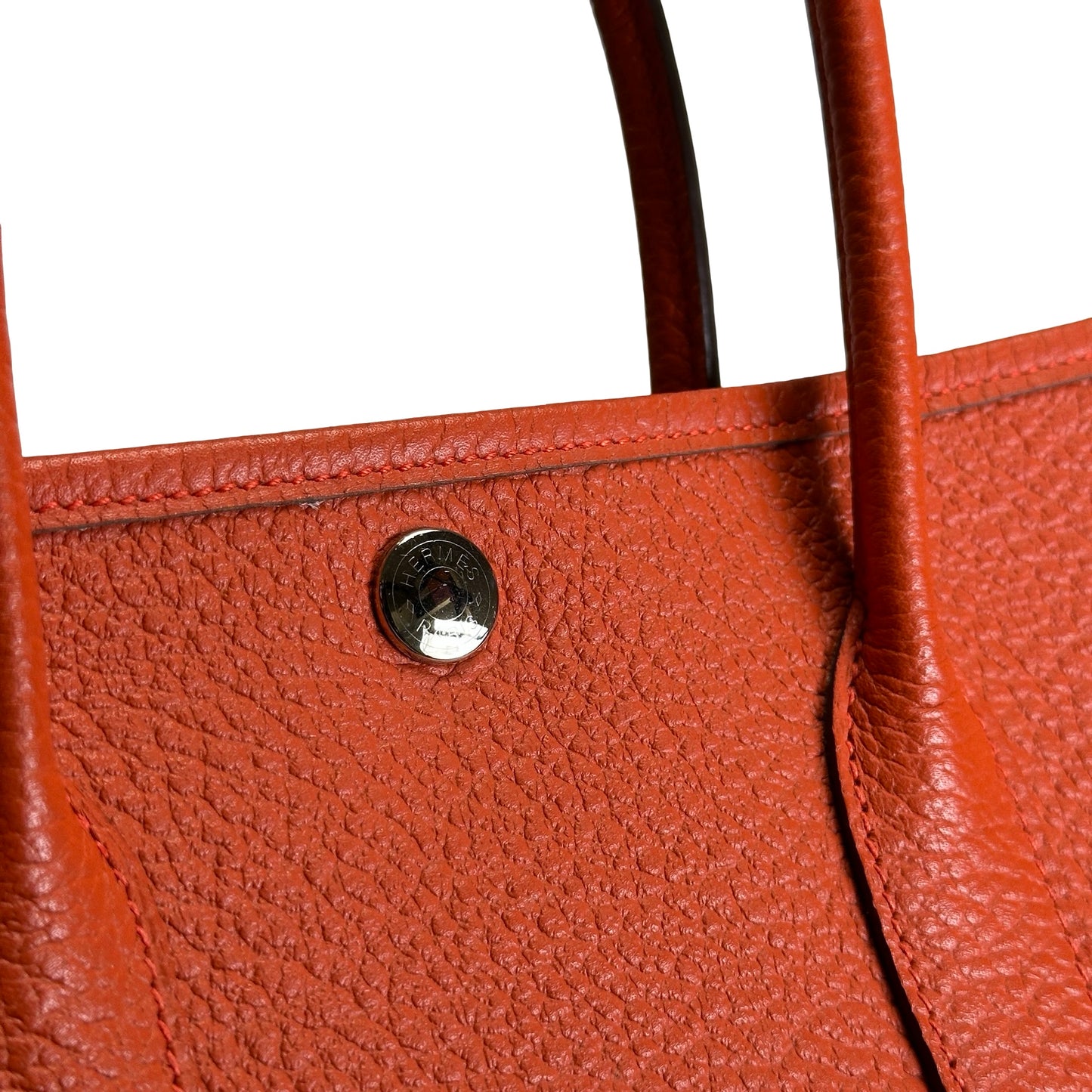 Used HERMES Negonda Garden Party Tote Bag Orange