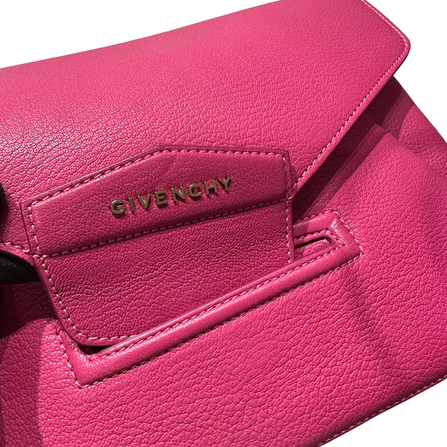 Used GIVENCHY Leather Antigona Envelope Pouch Pink
