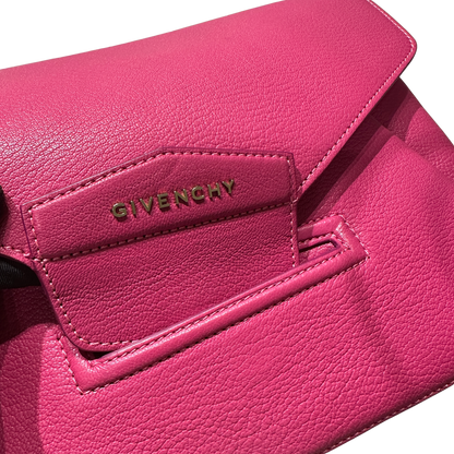 Used GIVENCHY Leather Antigona Envelope Pouch Pink