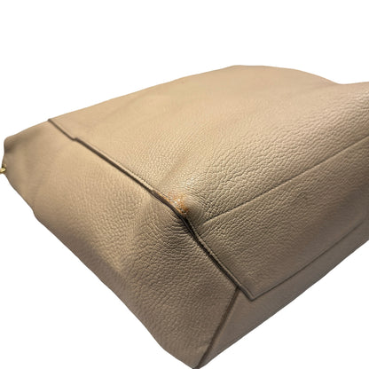 Used CÉLINE Seau Sangle Medium Shoulder Bag Beige GHW