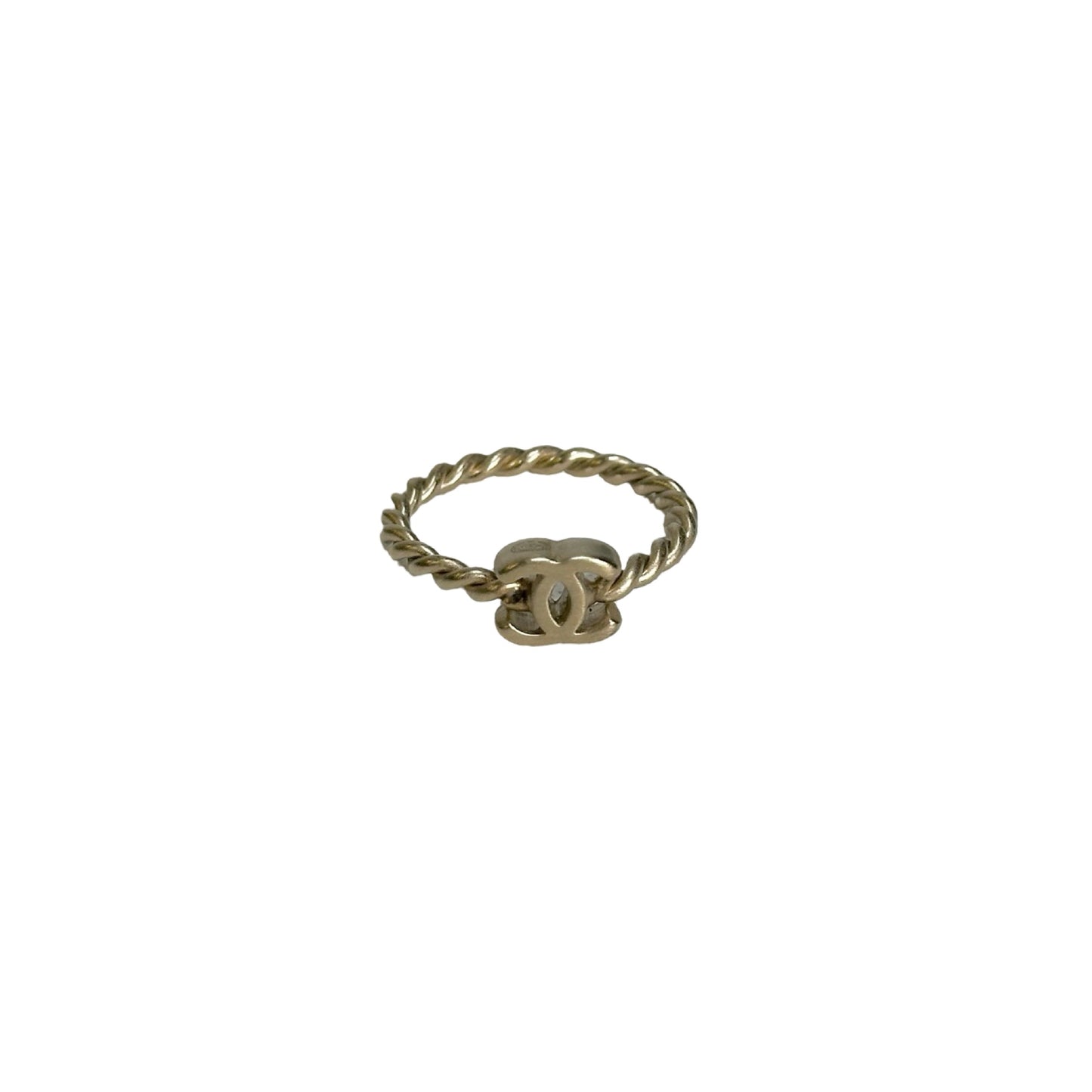 Used CHANEL Rings Ring GHW White