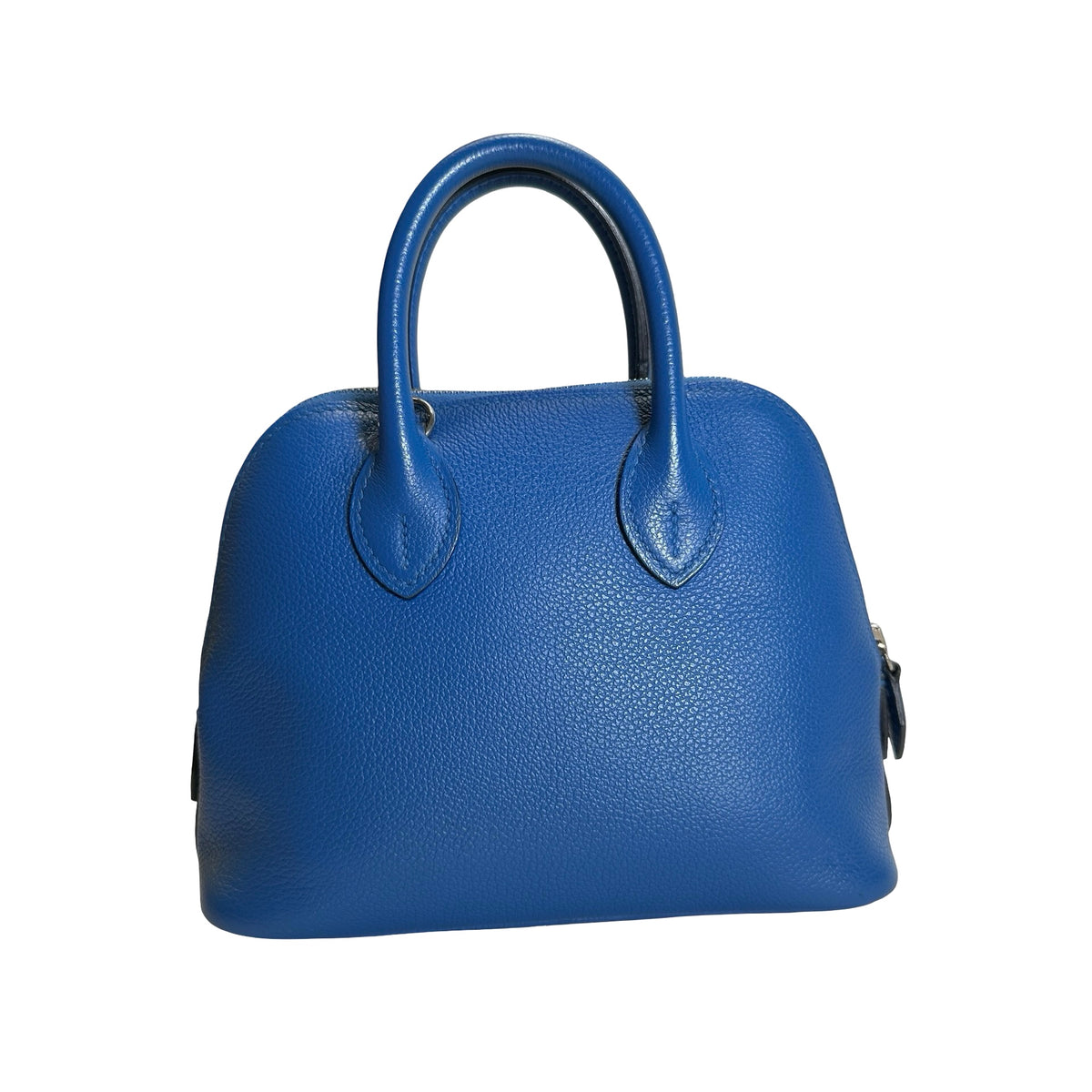 Used HERMES Epsom leather Bolide Mini Handbag Blue