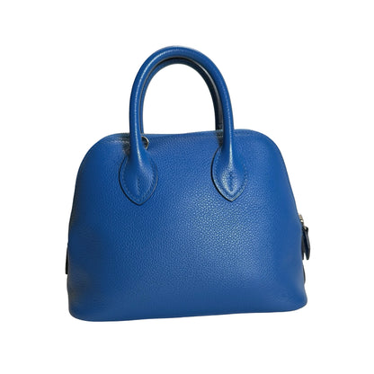 Used HERMES Epsom leather Bolide Mini Handbag Blue