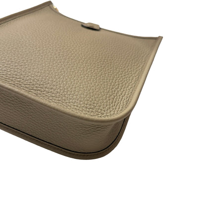 Used HERMÈS Clemence leather Mini Evelyne Cross Body Bag Beige GHW
