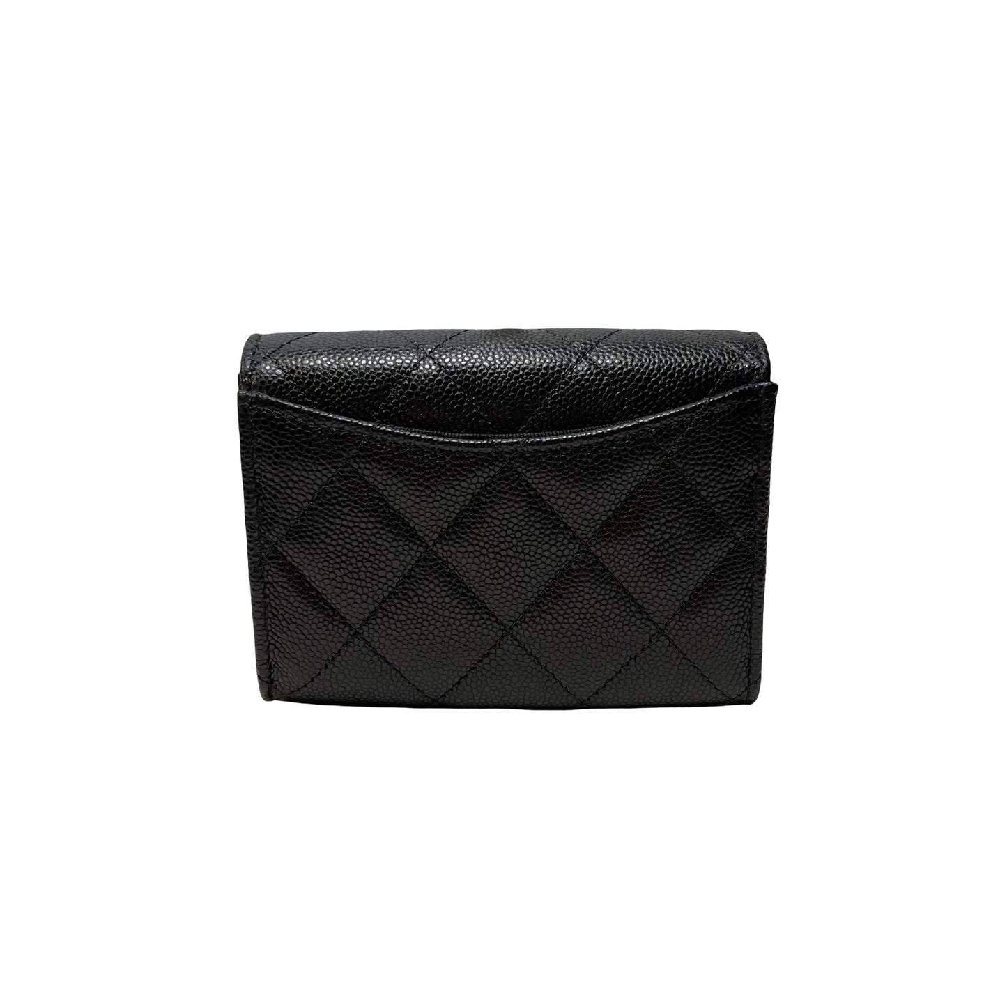 Brand New CHANEL Caviar Leather Classic Small Flap Wallet Wallet Black PHW