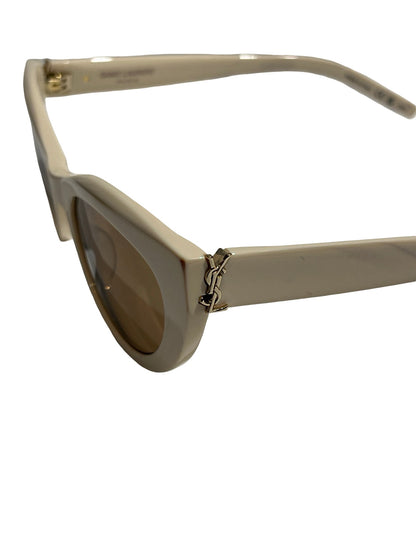 Used SAINT LAURENT Sunglasses Accessories White Brown