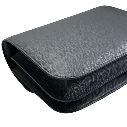 Brand New HERMES Epsom Constance Crossbody Bag Black Silver