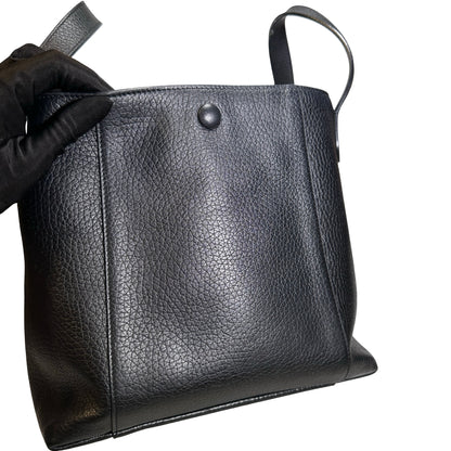 Used DIOR Grained Calfskin C'est Dior Bucket Bag Black GHW
