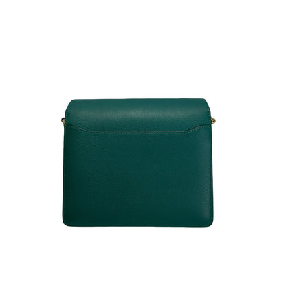Used HERMES Clemence Mini Roulis Crossbody Bag Green Gold