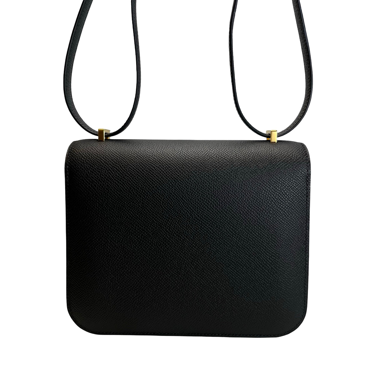 Brand New HERMES Epsom Mini Constance Cross body bag Black Gold