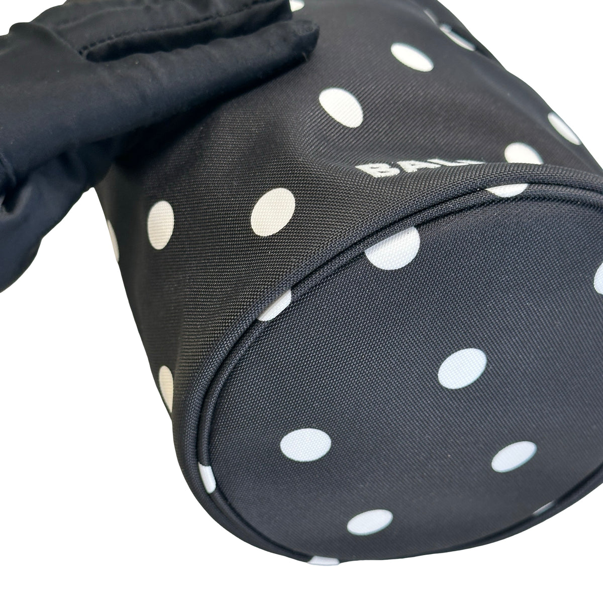 Used BALENCIAGA Polka Dot Wheel Drawstring Bucket Bag Bucket Bag Black White