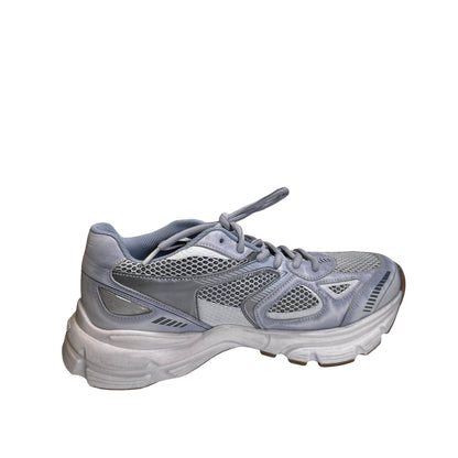 Used AXEL ARIGATO Mesh Leather Marathon Runner Sneakers Grey Silver White