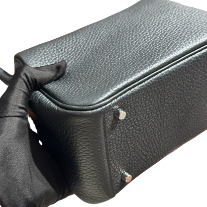 Brand New HERMES Taurillon Clemence Lindy Mini II Handbag Noir Black