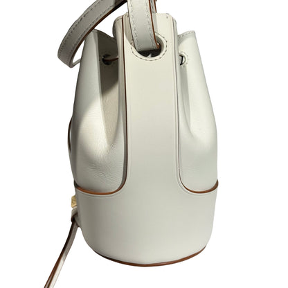 Used LOEWE Calfskin Leather Balloon Small Cross Body Bag White
