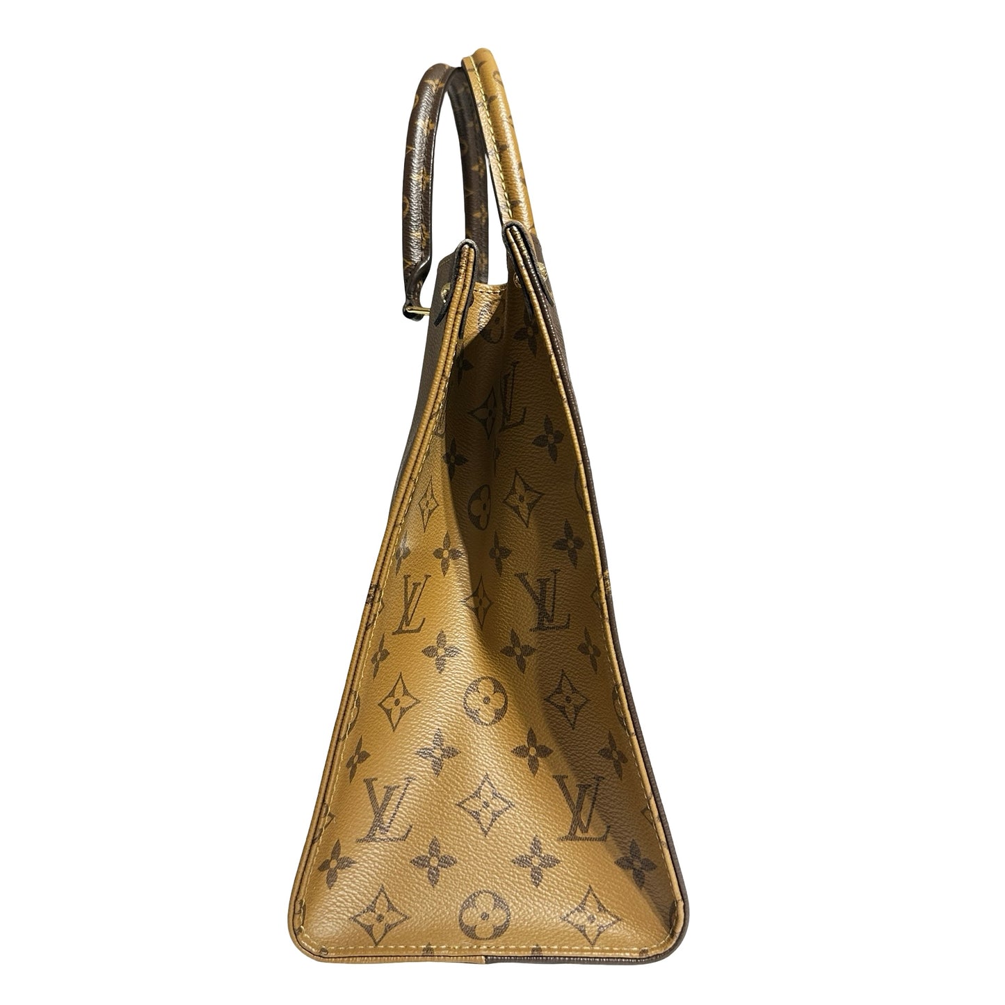 Used LOUIS VUITTON Canvas Used Louis Vuitton Monogram Brown On the Go Tote Bag Brown GHW