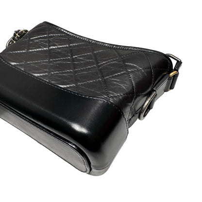 Used CHANEL Gabrielle small Chain Shoulder Bag Black PHW