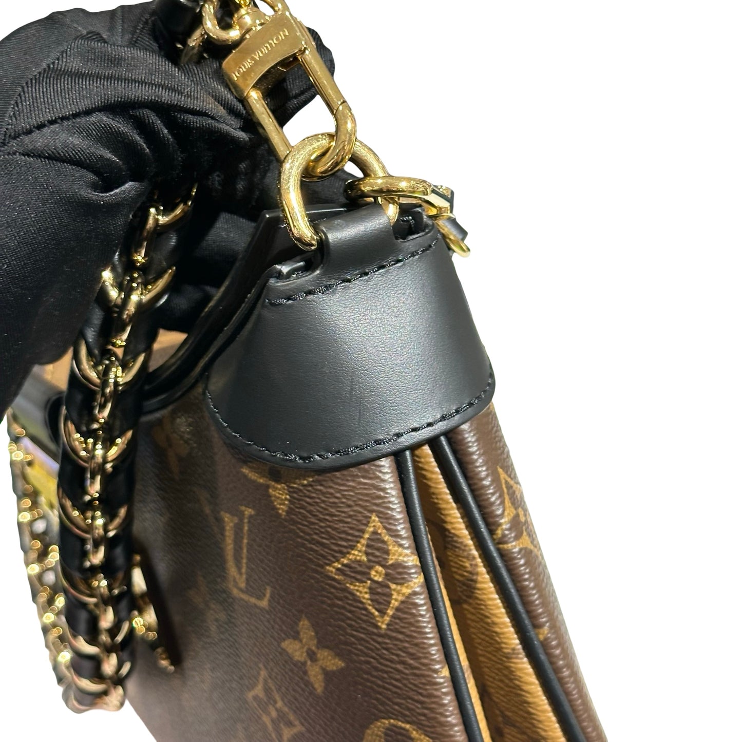 Used LOUIS VUITTON Canvas TWINNT Two Way Shoulder Bag Brown Black GHW