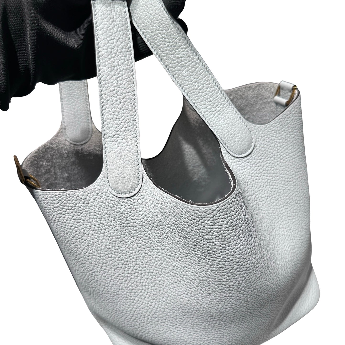 Unused HERMÈS Picotin 22 Handbag Blue GHW