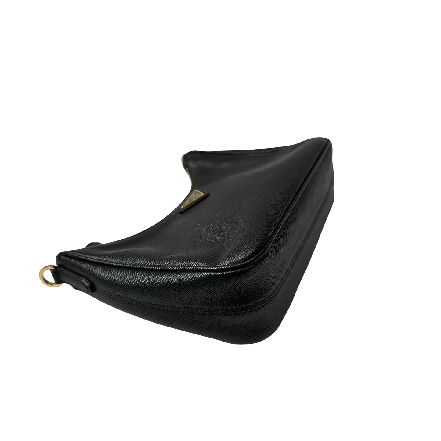 Used PRADA Calfskin Leather 3-in-1 Shoulder Bag GHW Black
