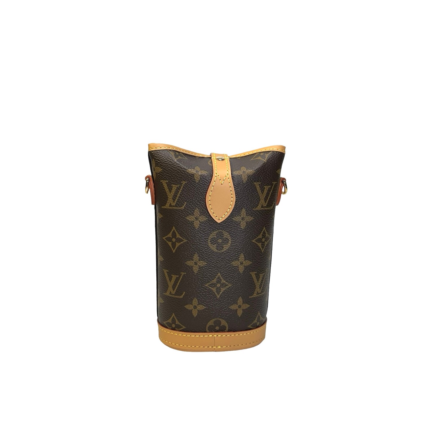 Used LOUIS VUITTON Monogram Coated Canvas Fold Me Pouch Fold Me Bag Brown Beige