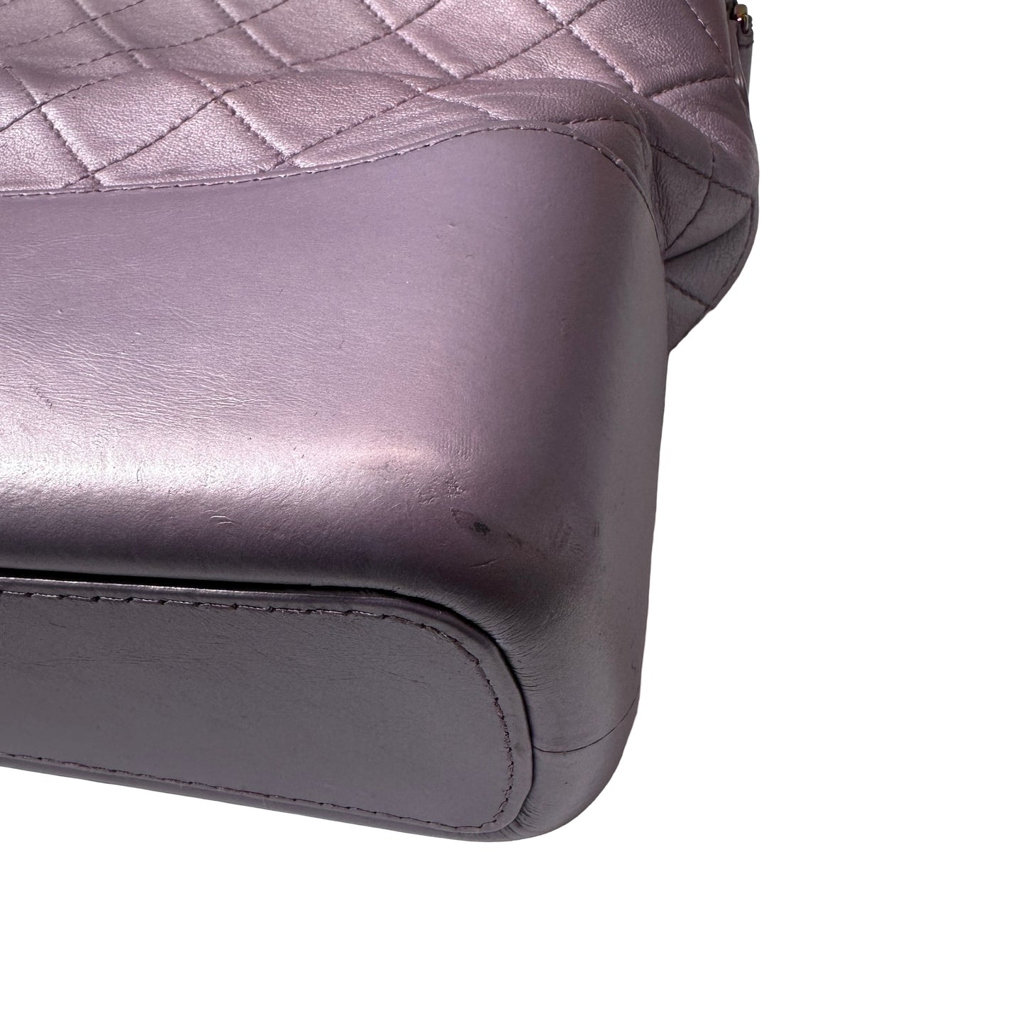 Used CHANEL Gabrielle Shoulder Bag Light purple Rainble HW