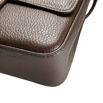 Brand New CHANEL Caviar Leather Mini Flap Bag Shoulder Bag Brown Gold Hardware