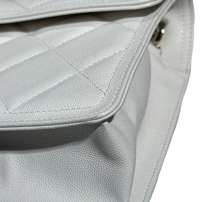 Used CHANEL Flat bag White GHW