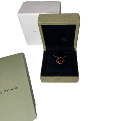 Used VAN CLEEF & ARPELS 18K Gold Alhambra Necklace Necklace Red GHW