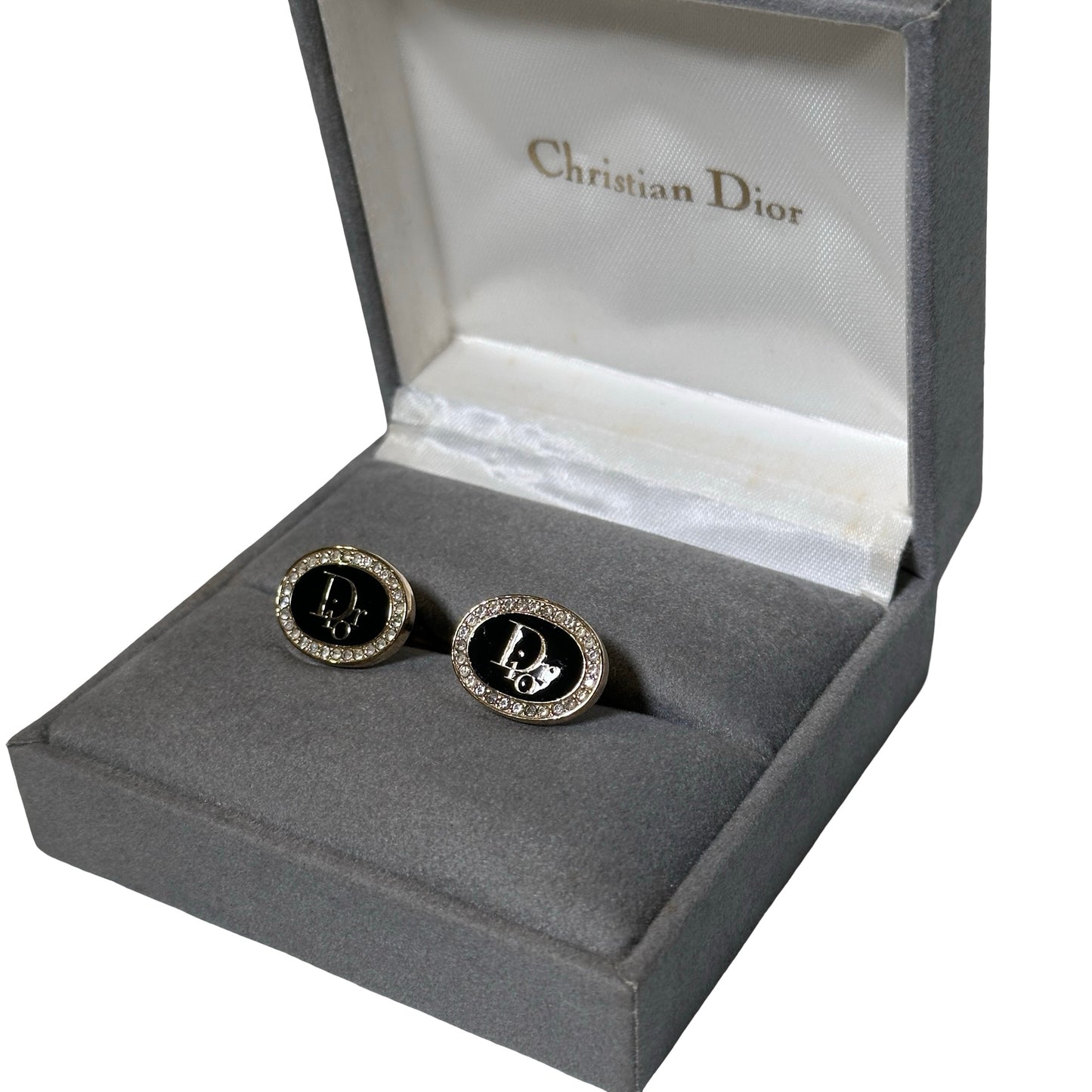 Used DIOR Yellow Gold Vintage Cufflinks Brooch