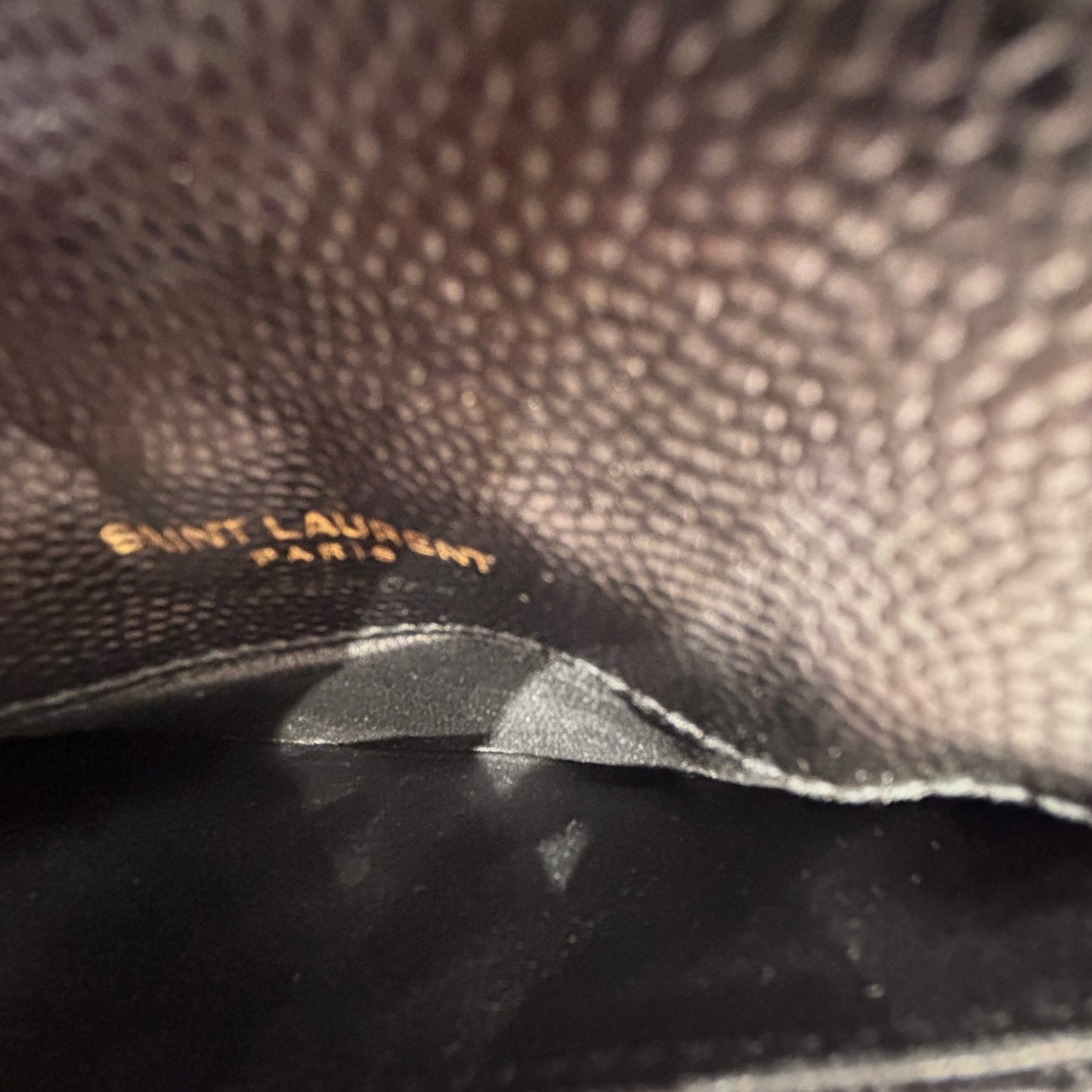 Saint Laurent Wallet Black GHW