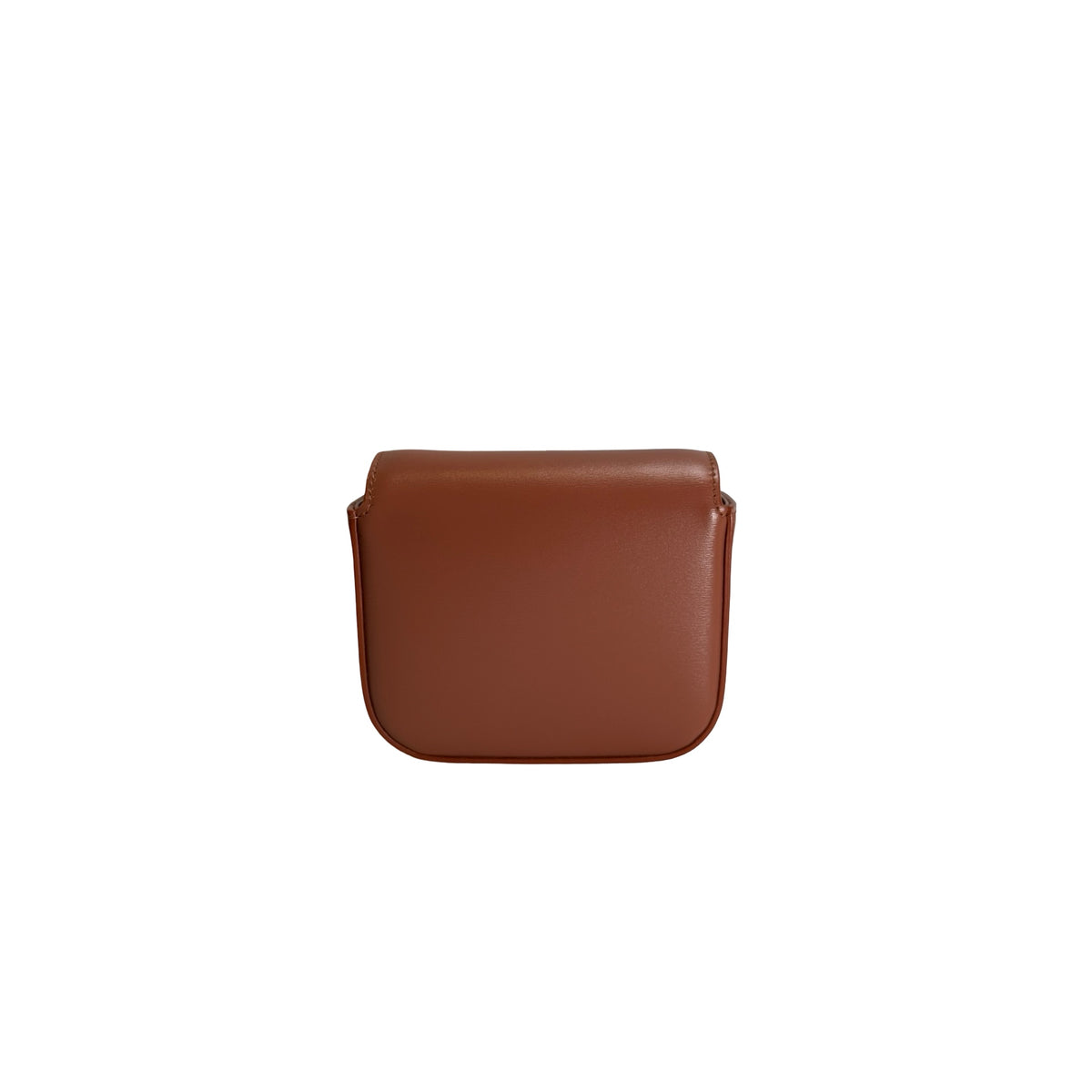 Used CELINE Leather Triomphe Teen Crossbody Bag Brown