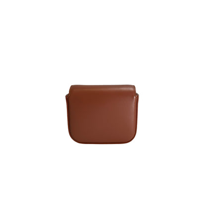 Used CELINE Leather Triomphe Teen Crossbody Bag Brown