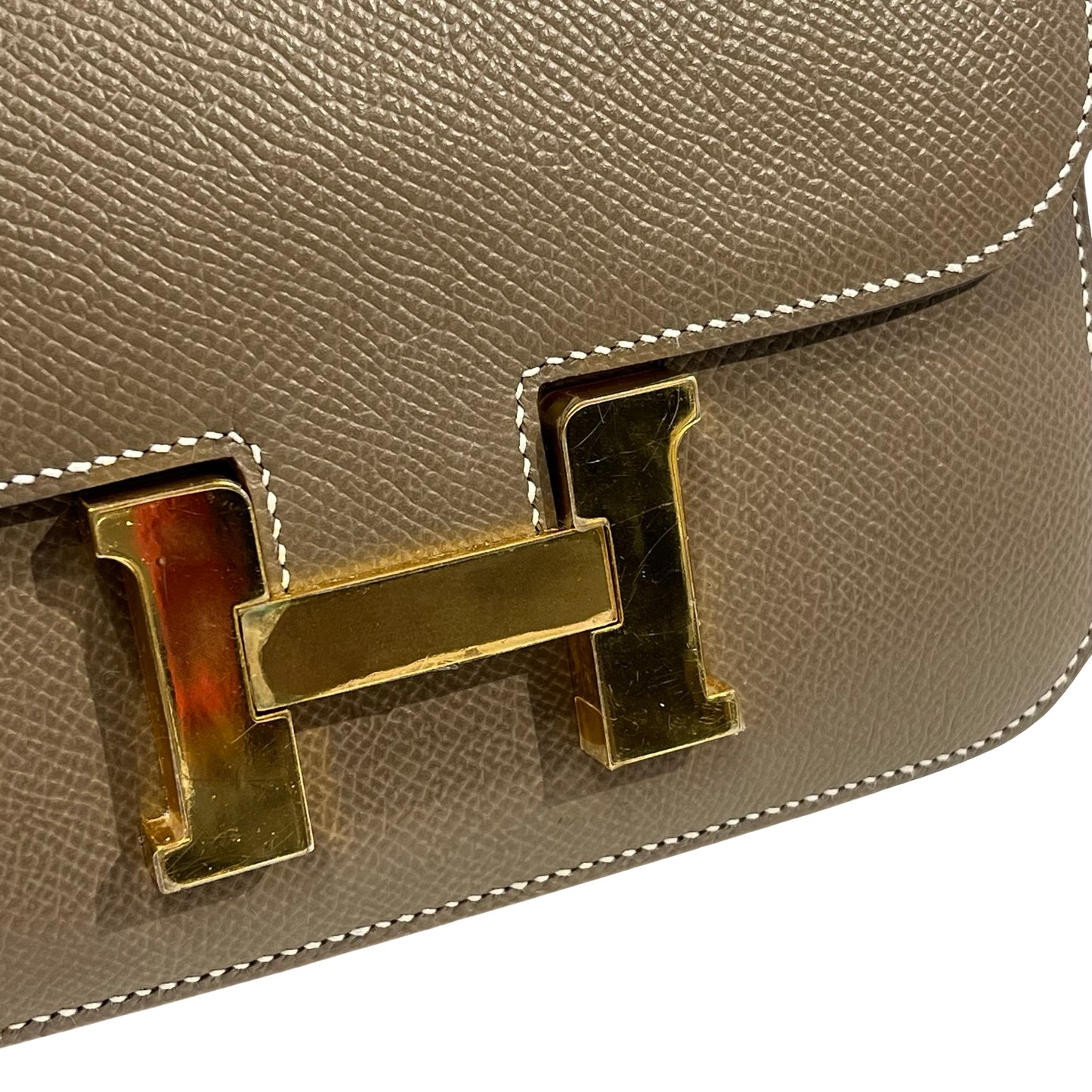 Used HERMES Epsom Constance Cross body bag Etoupe