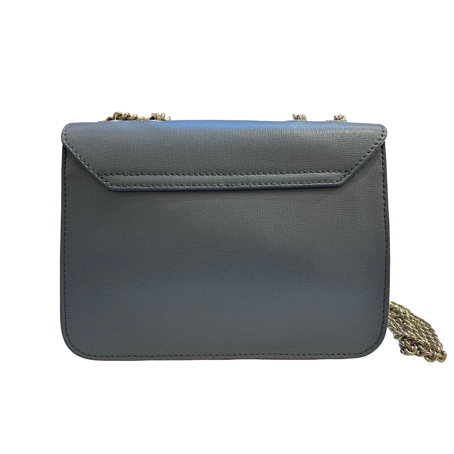 Used FURLA Calfskin Leather Furla Crossbody Cross Body Bag Blue GHW