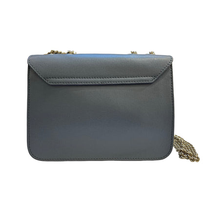 Used FURLA Calfskin Leather Furla Crossbody Cross Body Bag Blue GHW