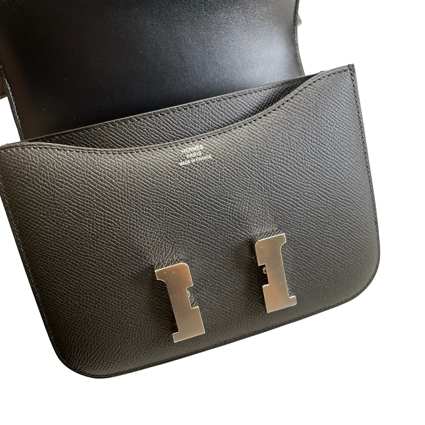 Brand New HERMES Epsom Mini Constance Shoulder Bag Black PHW