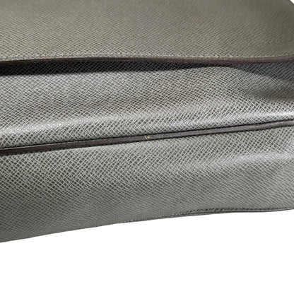 Used LOUIS VUITTON Calfskin Roman Messenger Bag Grey PHW