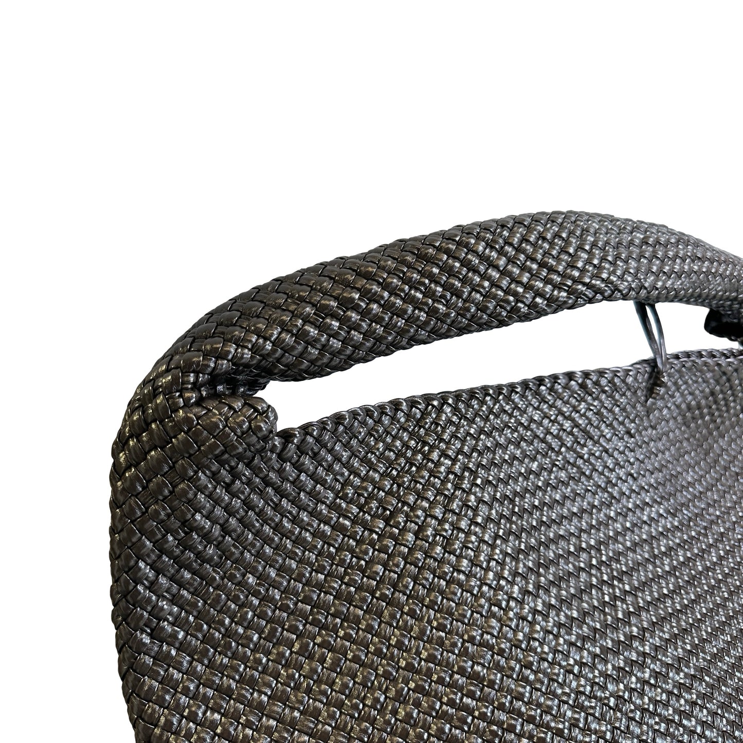 Used BOTTEGA VENETA Intrecciato Woven Tote Handbag Brown