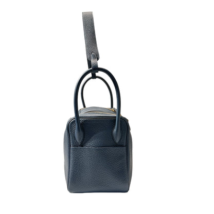 Used Hermès Caviar skin Lindy 26 Shoulder Bag Dark green GHW