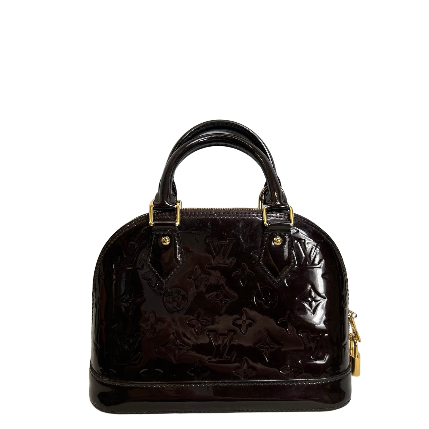 Used LOUIS VUITTON Patent Alma Cross body bag Amarante
