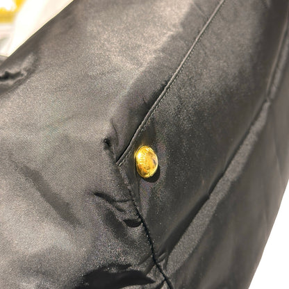 Used PRADA Nylon RIBBON Handbag Black GHW