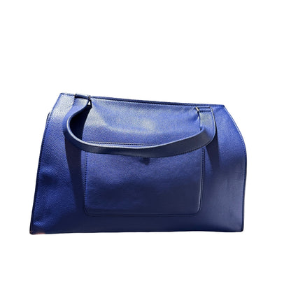 Used CÉLINE Edge Handbag Navy Blue PHW