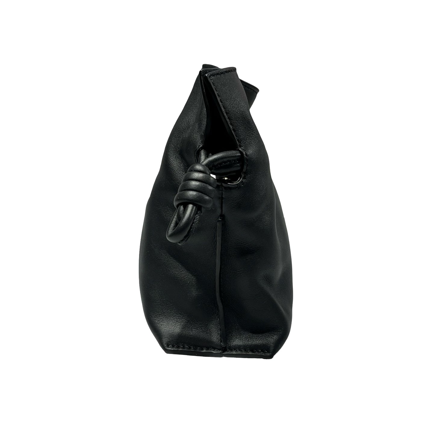 Used LOEWE Calfskin Leather Hamenco Cross Body Bag Black