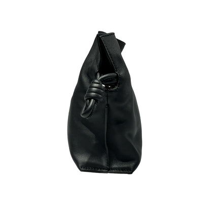 Used LOEWE Calfskin Leather Hamenco Cross Body Bag Black