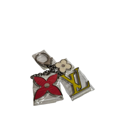 New LOUIS VUITTON Keyring Keyring Yellow Pink White PHW