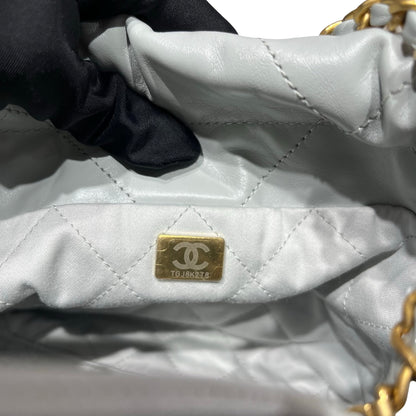 Used CHANEL 22 mini Cross Body Bag Grey GHW