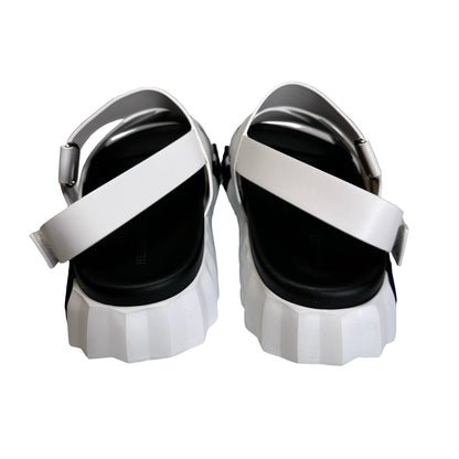 Used HERMES Shoes White Black