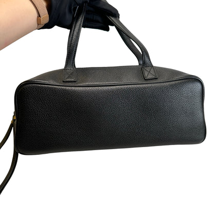 Used BALENCIAGA Leather Shoulder Bag Shoulder Bag Black