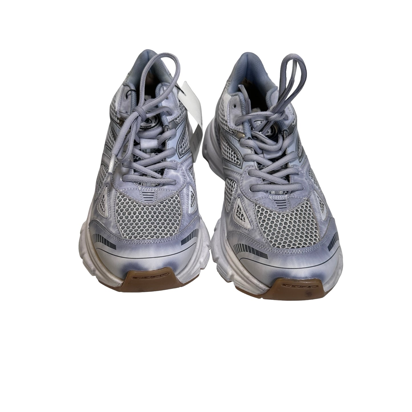 Used AXEL ARIGATO Mesh Leather Marathon Runner Sneakers Grey Silver White